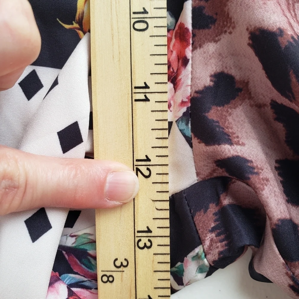 QMP NWT Set Maxi Duster Pants 38/8/Medium Floral Animal Print Wide Leg Bohemian